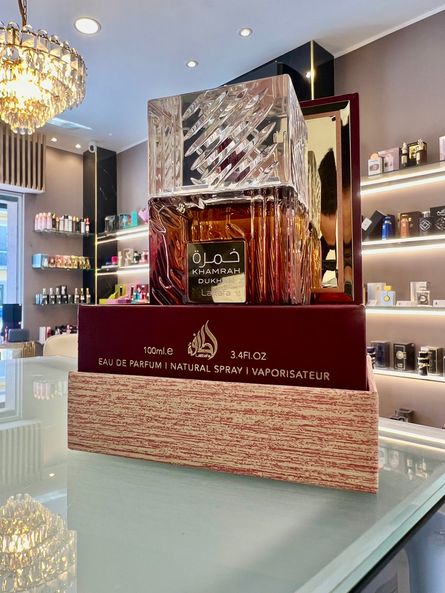 Lattafa Khamrah Dukhan EDP 100ml+ 3 Campione omaggio
