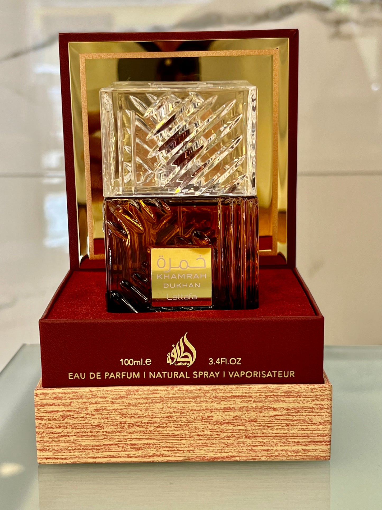 Lattafa Khamrah Dukhan EDP 100ml+ 3 Campione omaggio