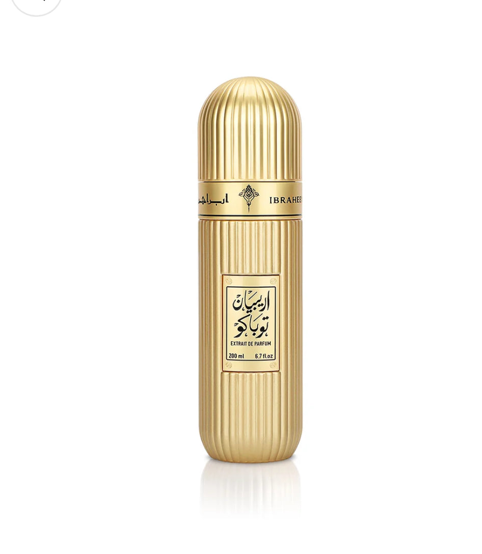 Tabacco arabo - Estratto di profumo misto di nicchia (flacone d'oro da 100 ml) - Ibrahim Al Qurashi (IBRAQ)