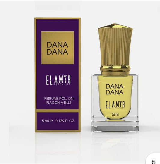 El Amir DANA DANA Olio Profumato 5 ml - Senza Alcool, Donna, Lunga Durata, Roll-