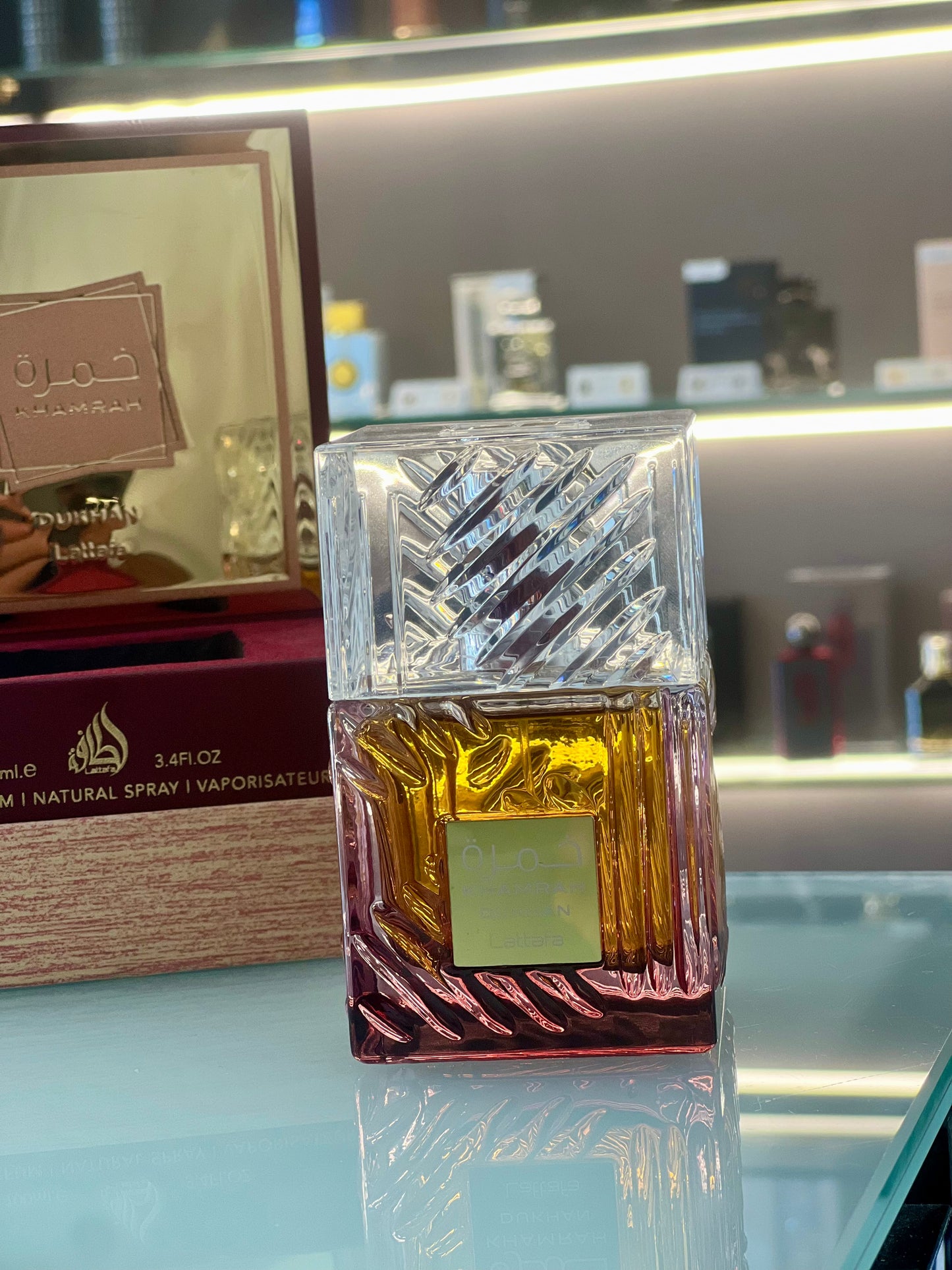 Lattafa Khamrah Dukhan EDP 100ml+ 3 Campione omaggio