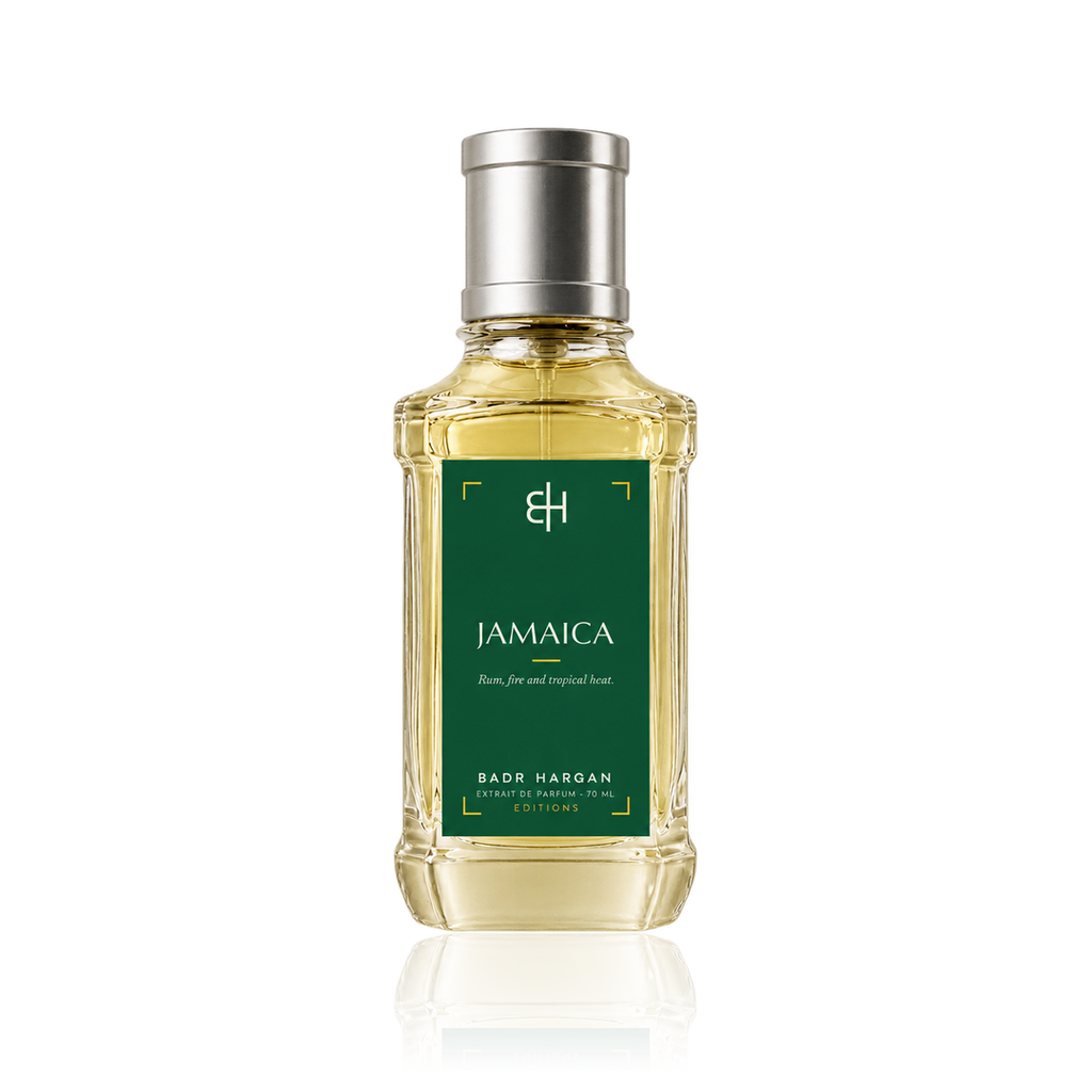 Badr Harqan Jamaica Extrait de Parfum 70 ml, flacone con etichetta verde