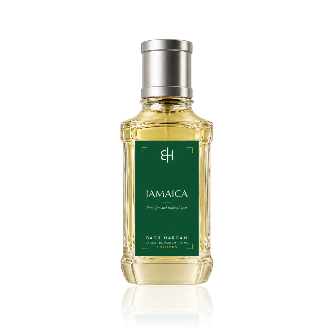Badr Harqan Jamaica Extrait de Parfum 70 ml, flacone con etichetta verde