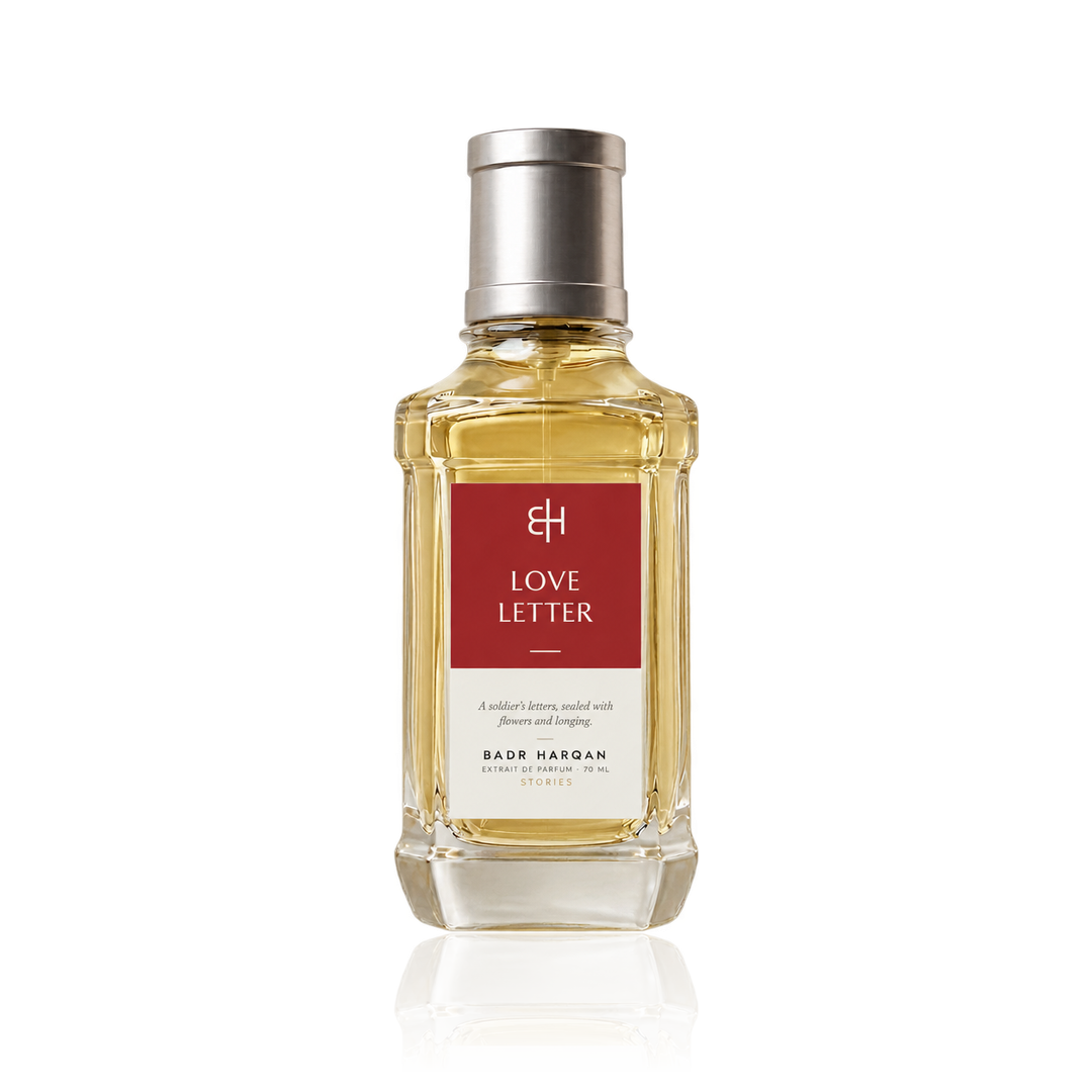 Badr Harqan Love Letter Extrait de Parfum 70 ml, flacone con etichetta rossa