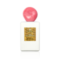 Cave Love Declaration, flacone bianco con targa dorata e tappo rosa marmorizzato
